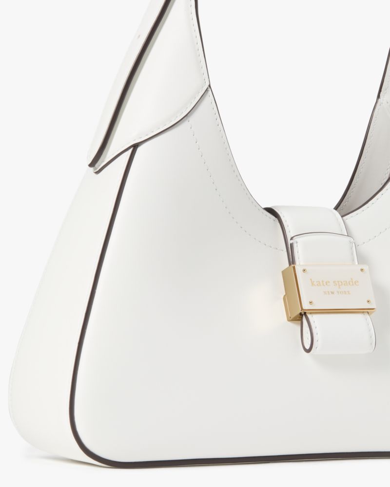Kate Spade,Nouveau Small Shoulder Bag,Leather,Shoulder Bag,Logo,Day Party,White