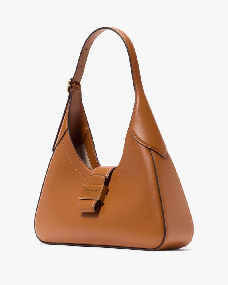 Kate Spade,Nouveau Small Shoulder Bag,Leather,Shoulder Bag,Logo,Day Party,Brown