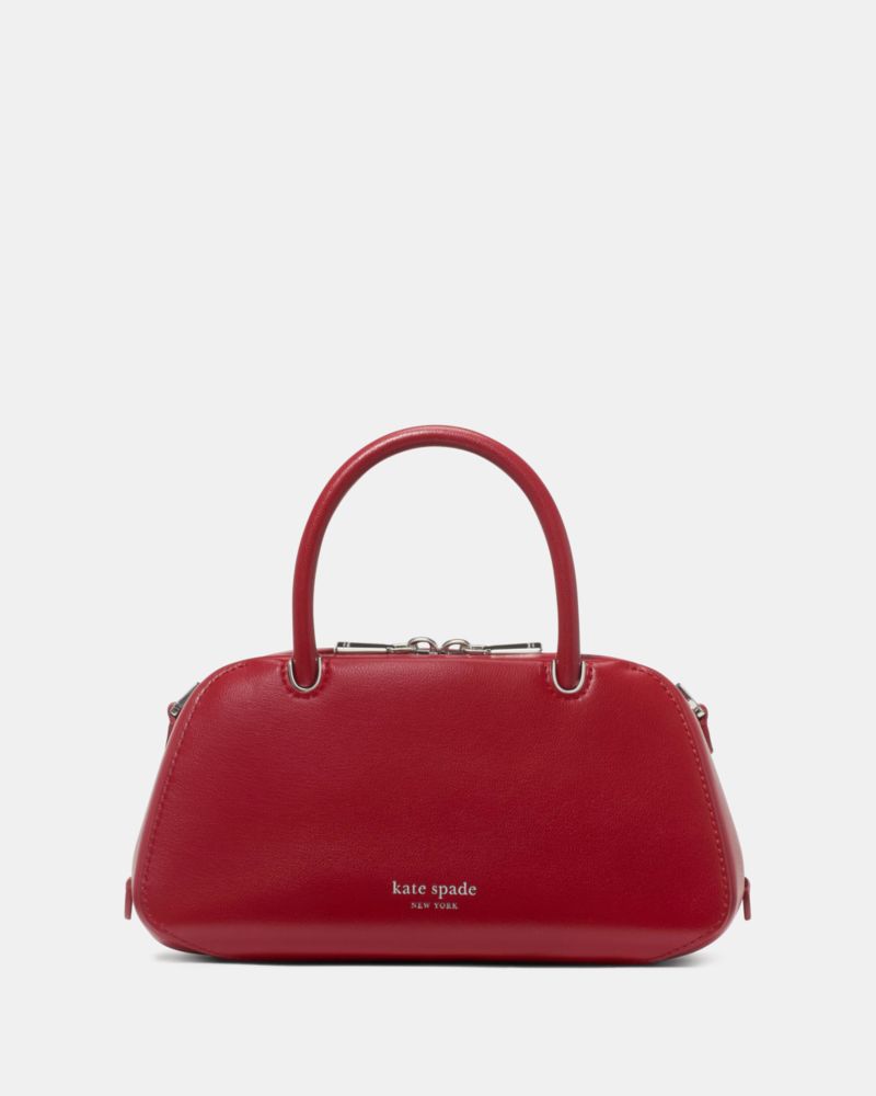 Kate Spade,Gracie Mini Bag,Leather,Satchel,Logo,Gold Metal,Casual,Maroon