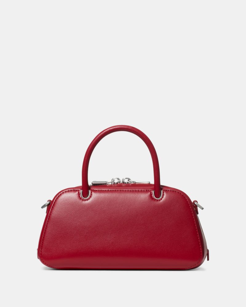 Kate Spade,Gracie Mini Bag,Leather,Satchel,Logo,Gold Metal,Casual,Maroon