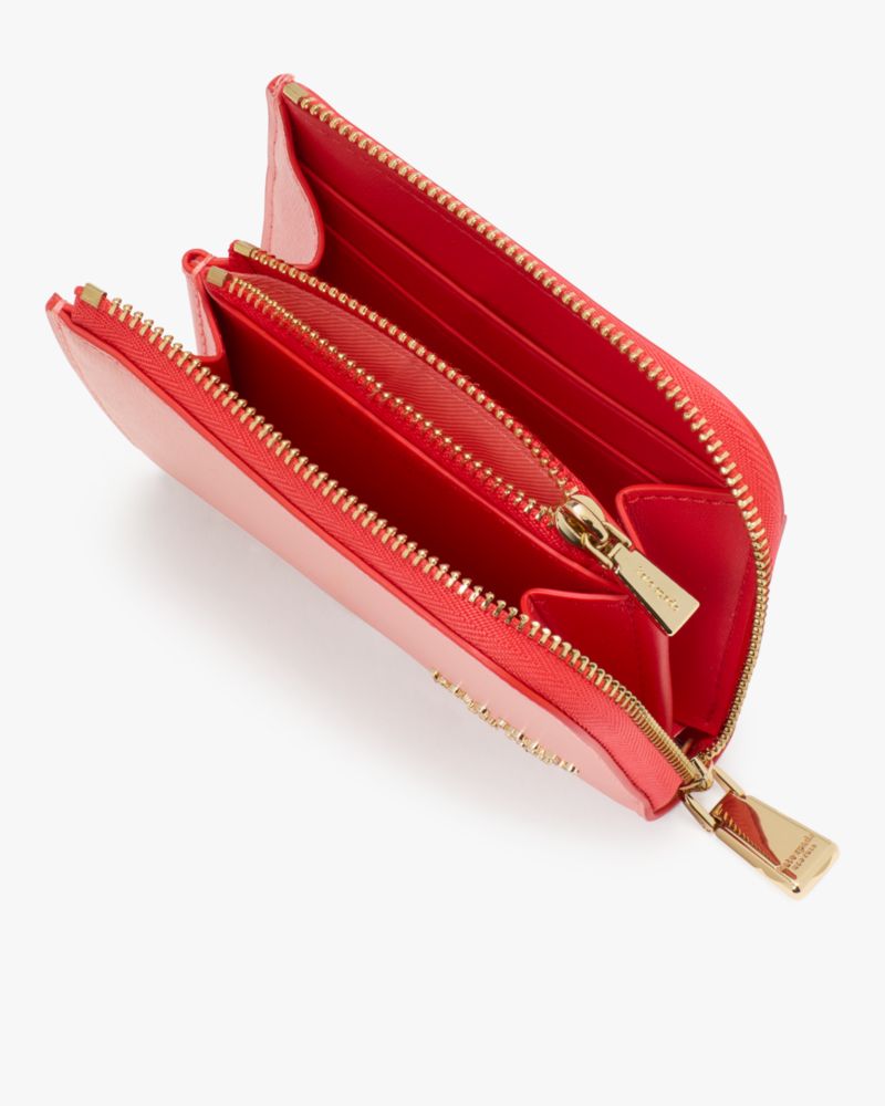 Kate Spade,Devin Pop Trim Zip Card Case,