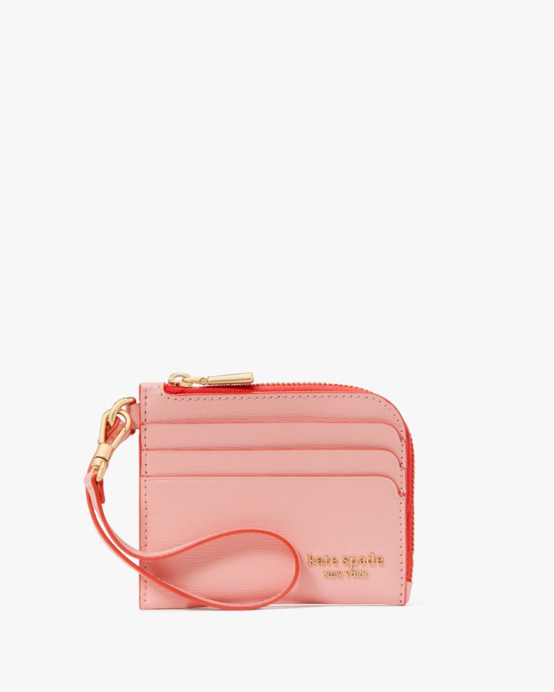 Kate Spade,Devin Pop Trim Card Case Wristlet,