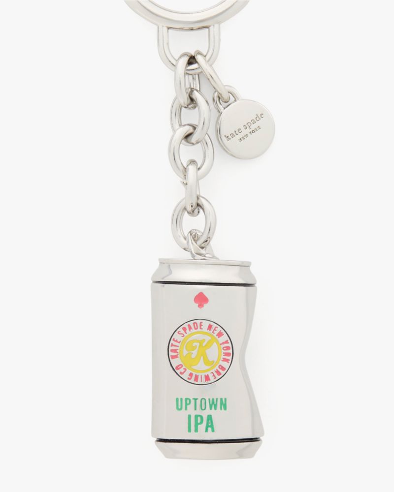 Kate Spade,Snack Time Metal Bag Charm,Bag Charm,3D Embellishment,Disc,Logo,Silver Metal,Day Party,Multi Color