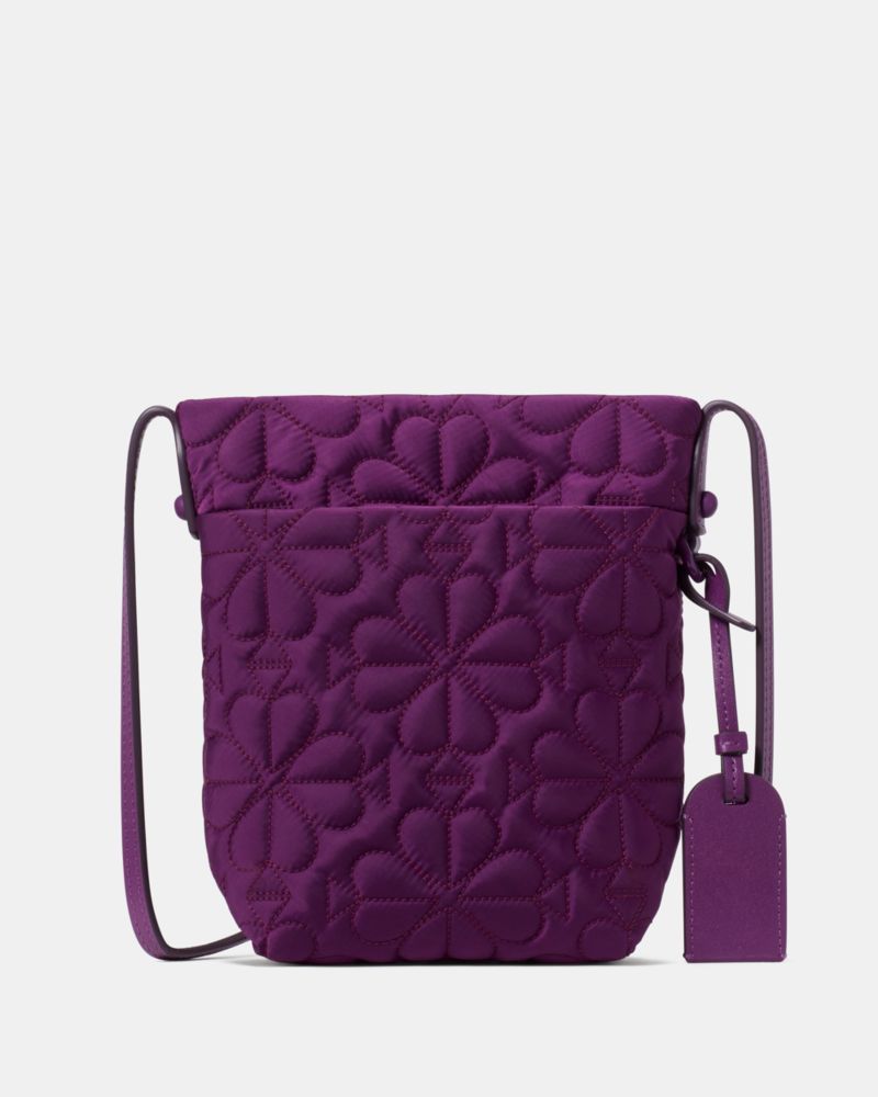Kate Spade,Tilly Quilted Small Crossbody,Polyester,Crossbody,Casual,Purple