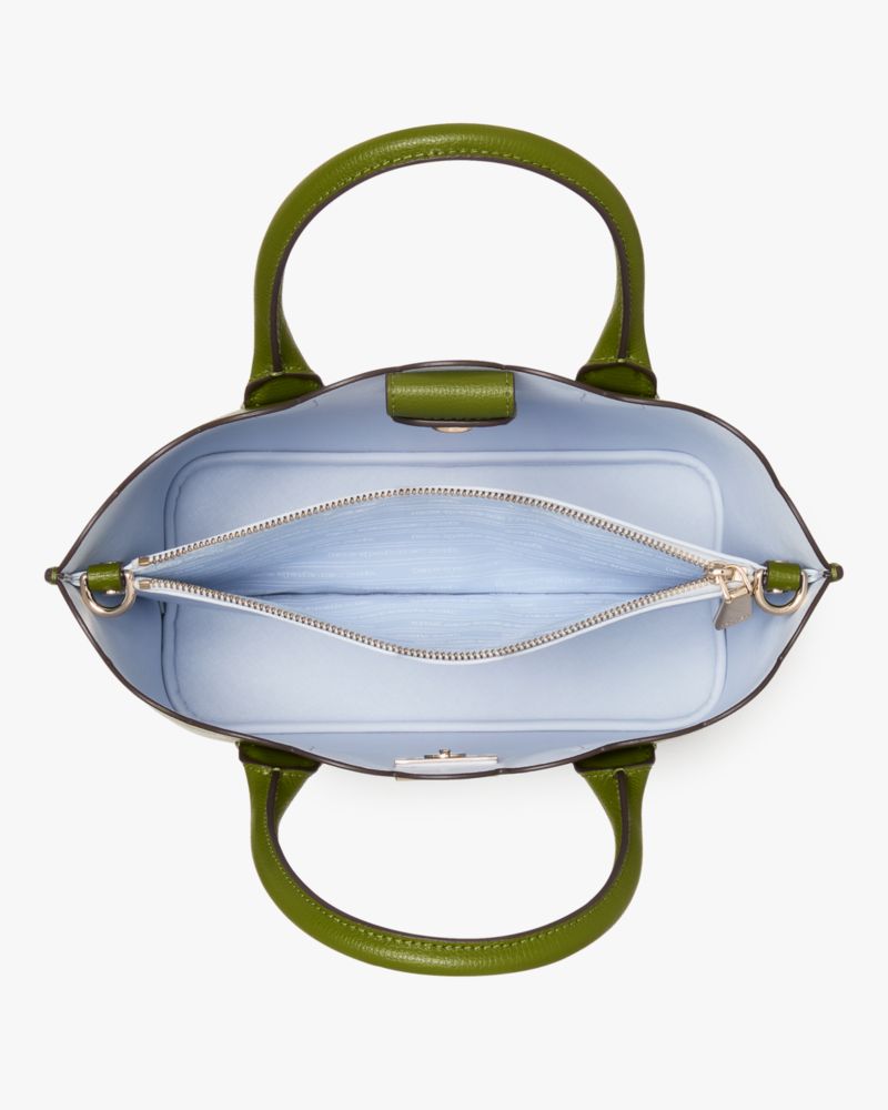 Kate Spade,Suite Scalloped Crossbody Tote,Leather,Tote,Faux Leather,Logo,Metal,Scallop,Adjustable,Gold Metal,Day Party,Olive