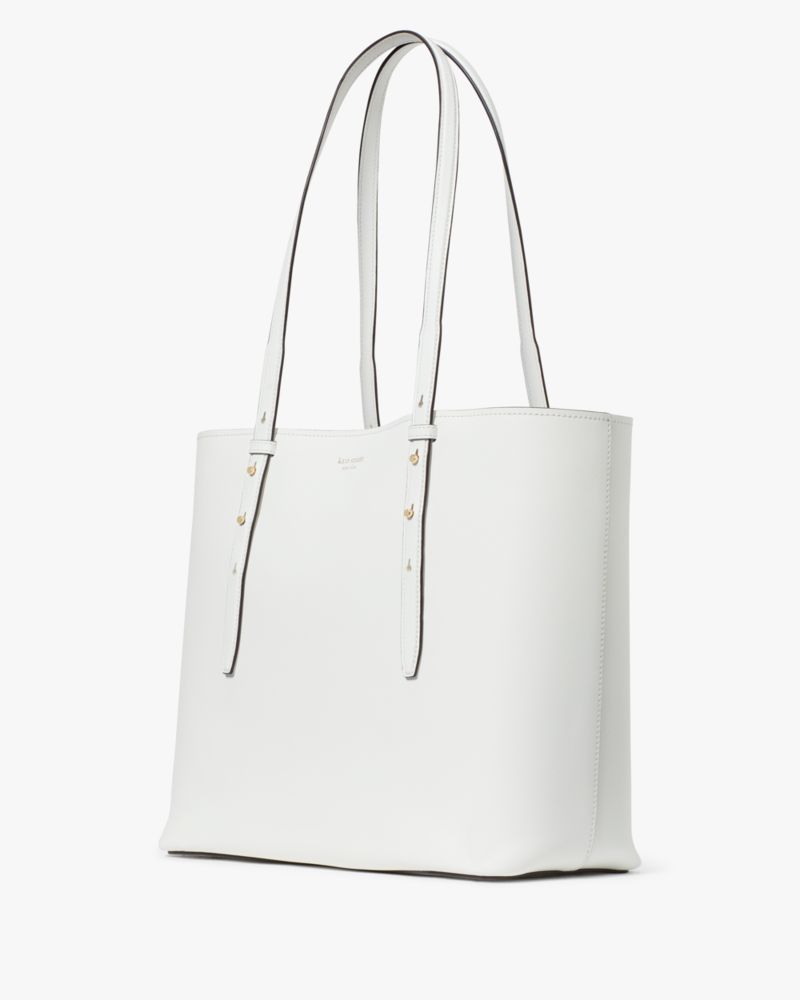 Kate Spade,Do It All Large Tote,Leather,Tote,Logo,Casual,White