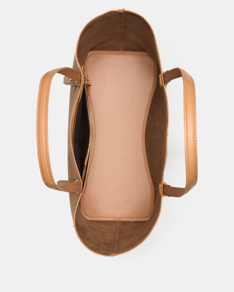 Kate Spade,Do It All Large Tote,Leather,Tote,Logo,Adjustable,Gold Metal,Casual,Brown