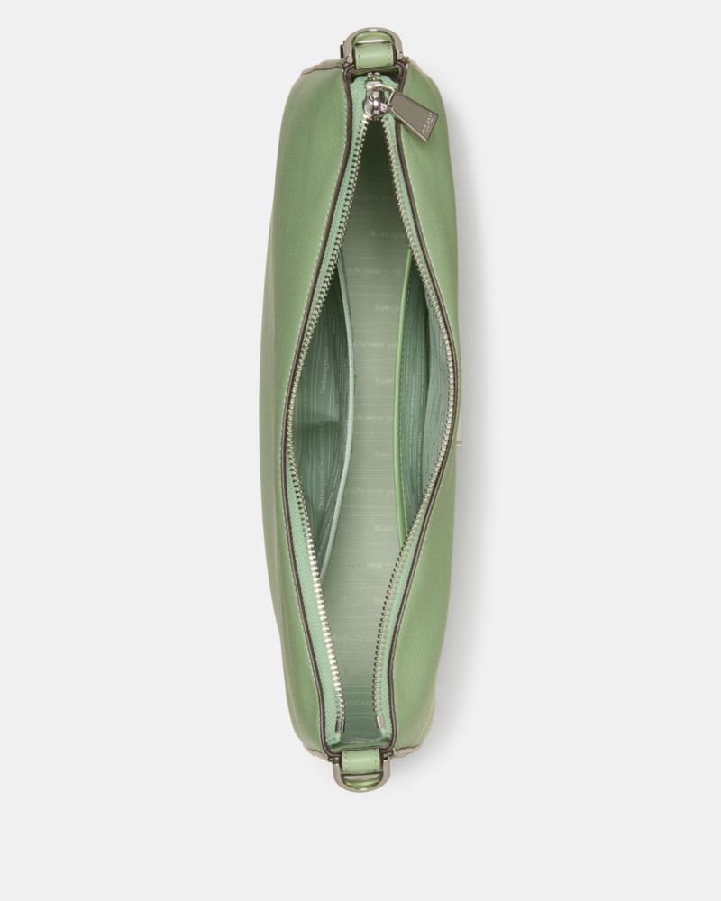 Kate Spade,Liv Large Hobo Bag,Leather,Hobo,Logo,Metal,Casual,Green