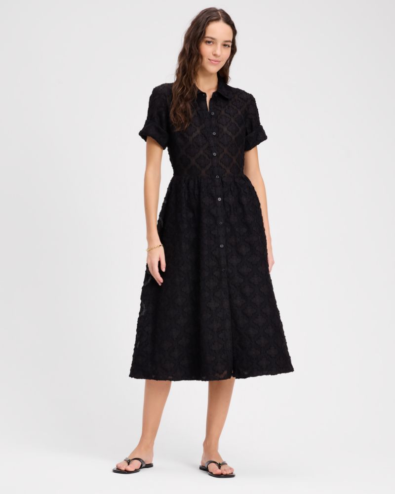 Kate Spade,ベルテッド ミディ シャツ ドレス,ワンピース / ドレス,ブラック