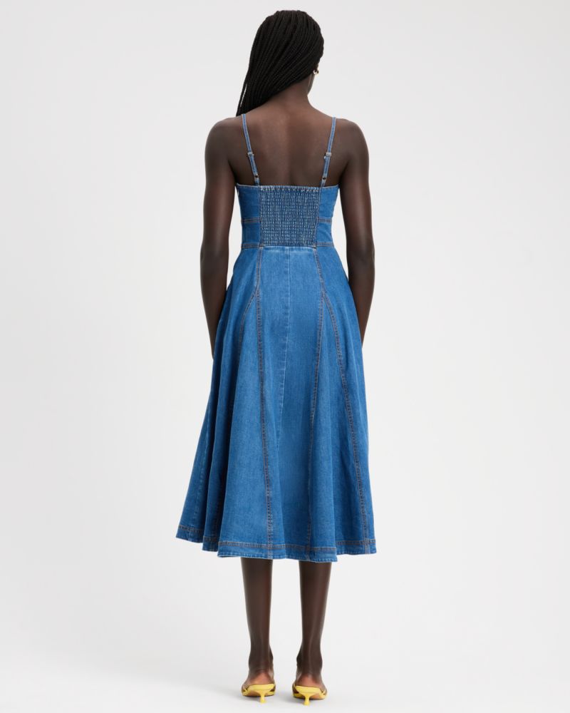 Kate Spade,Denim Midi Dress,Blue