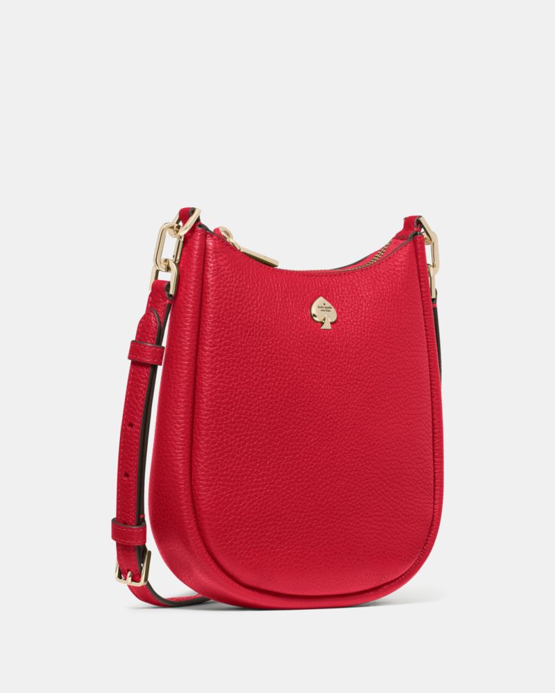 Kate Spade,Kayla Small Swingpack Crossbody,Leather,Crossbody,Logo,Metal,Compact,Gold Metal,Casual,Maroon