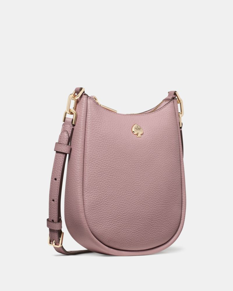 Kate Spade,Kayla Small Swingpack Crossbody,Leather,Crossbody,Logo,Gold Metal,Casual,