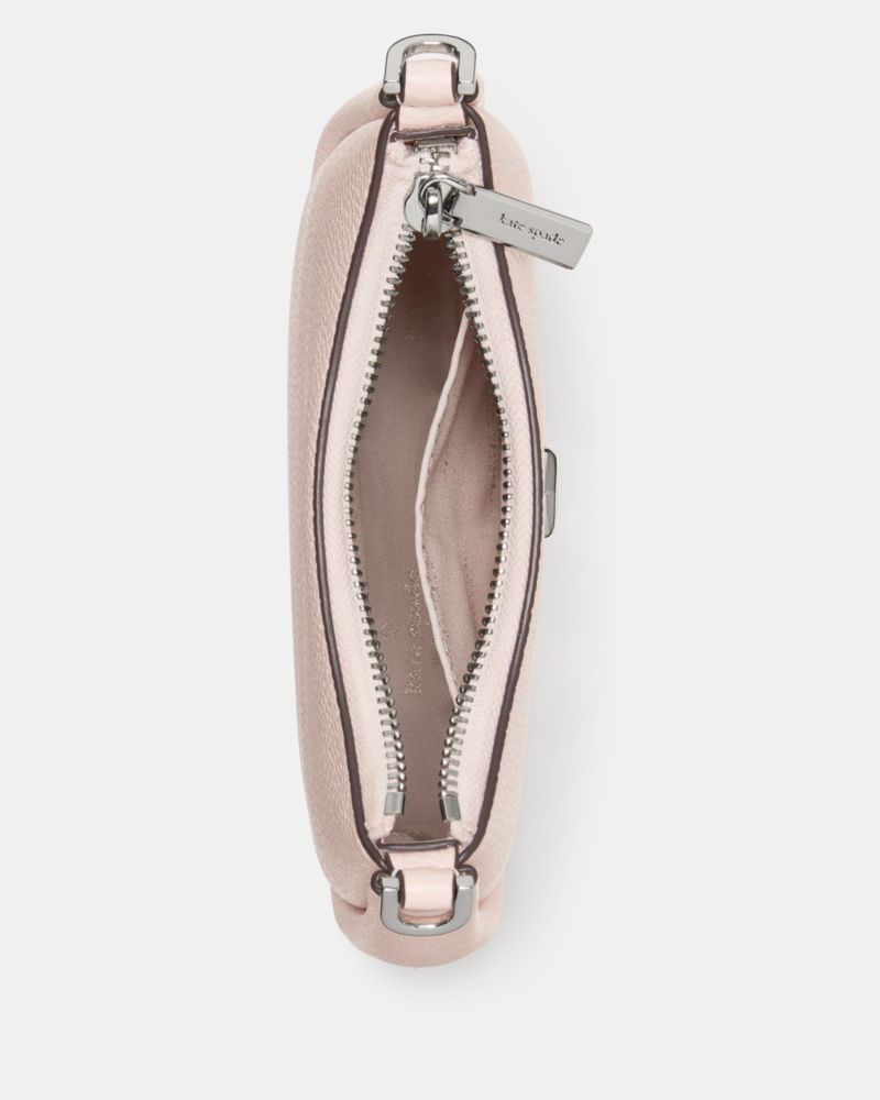 Kate Spade,Kayla Small Crossbody Bag,Leather,Crossbody,Metal,Logo,Compact,Gold Metal,Casual,Pink