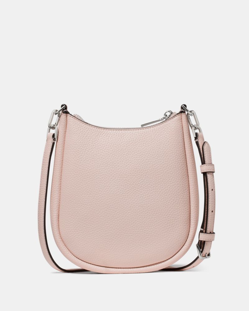 Kate Spade,Kayla Small Crossbody Bag,Leather,Crossbody,Metal,Logo,Compact,Gold Metal,Casual,Pink