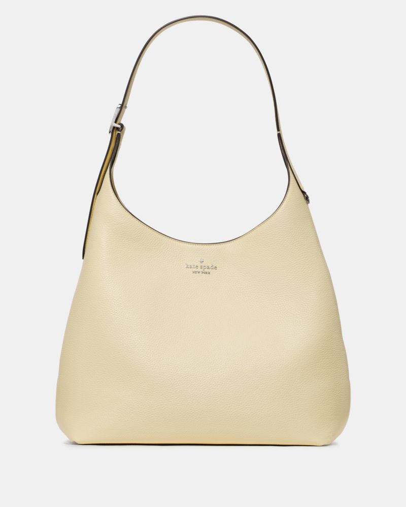 Kate Spade,454 Large Shoulder Bag,Lambskin,Hobo,Logo,Metal,Casual,