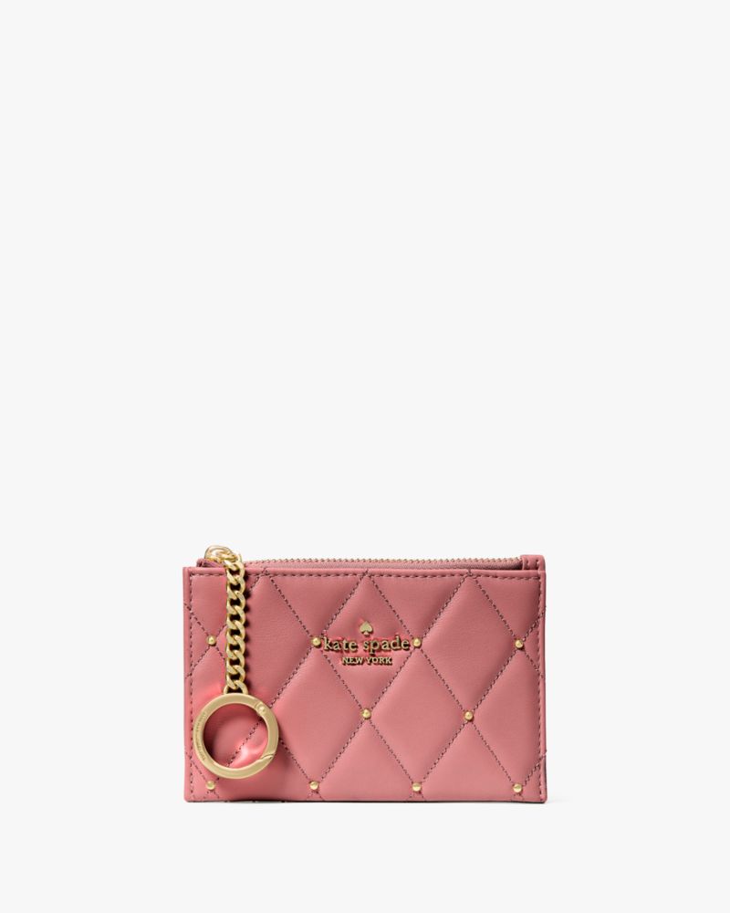 Kate Spade,Carey Quilted Studded Small Card Holder,