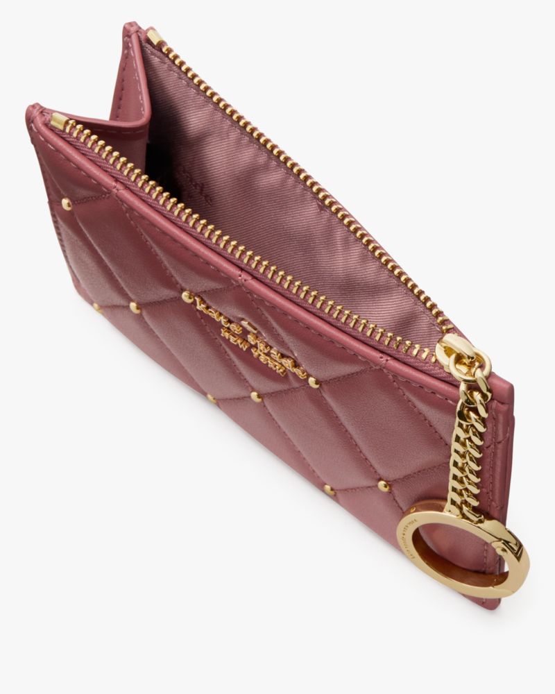 Kate Spade,Carey Quilted Studded Small Card Holder,