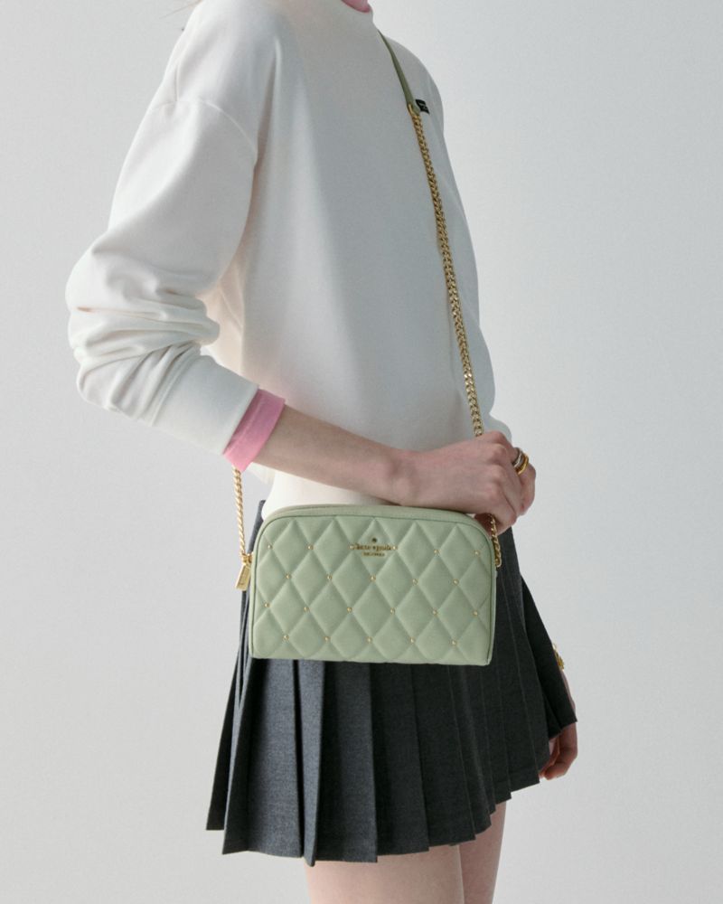Kate Spade,Carey Quilted Studded Chain Camera Bag,