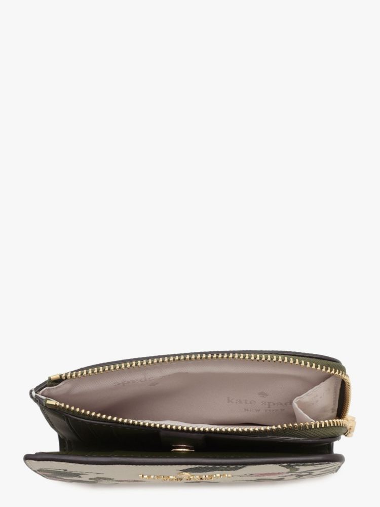 Kate Spade,マディソン フォレスト ブルーム プリンテッド スモール L-ジップ ウォレット,財布小物,メレンゲマルチ