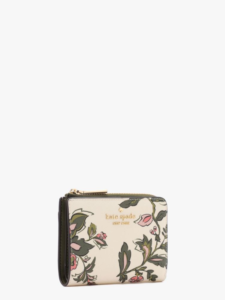 Kate Spade,マディソン フォレスト ブルーム プリンテッド スモール L-ジップ ウォレット,財布小物,メレンゲマルチ