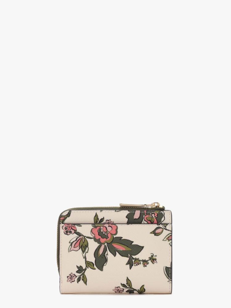 Kate Spade,マディソン フォレスト ブルーム プリンテッド スモール L-ジップ ウォレット,財布小物,メレンゲマルチ