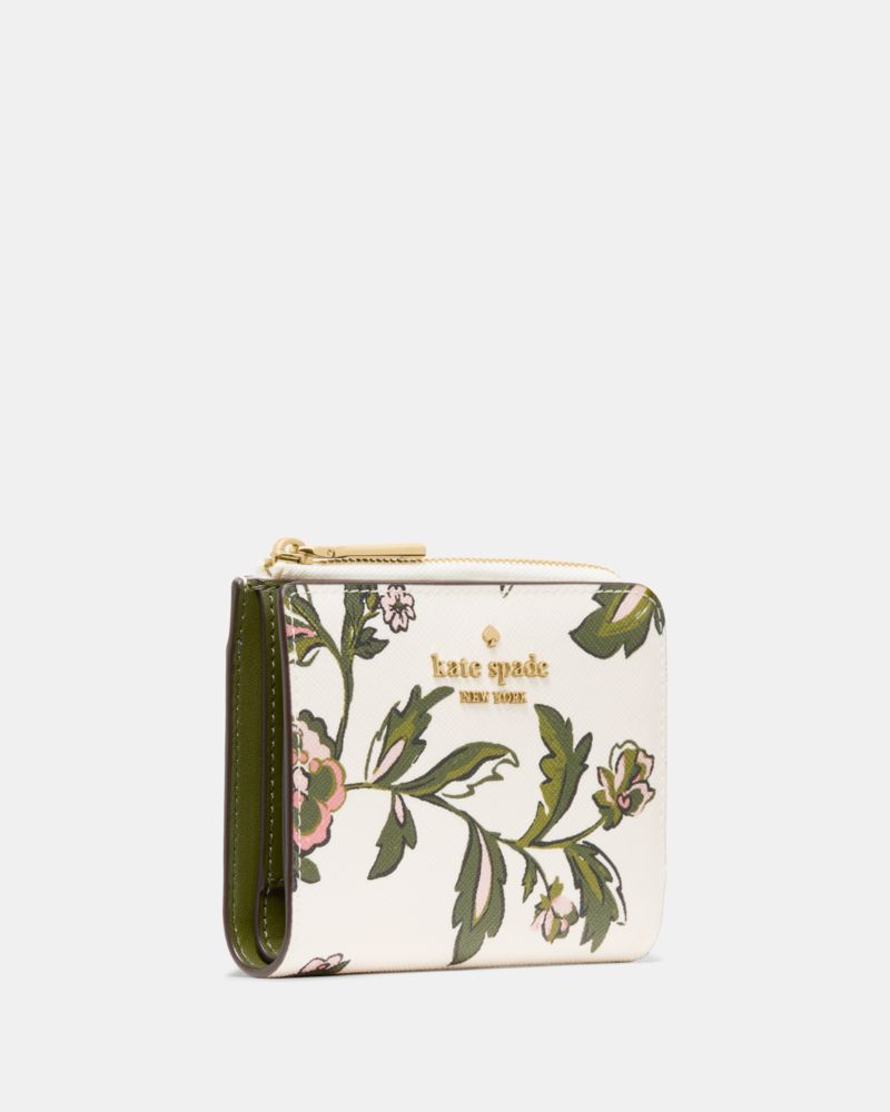 Kate Spade,マディソン フォレスト ブルーム プリンテッド スモール L-ジップ ウォレット,財布小物,メレンゲマルチ