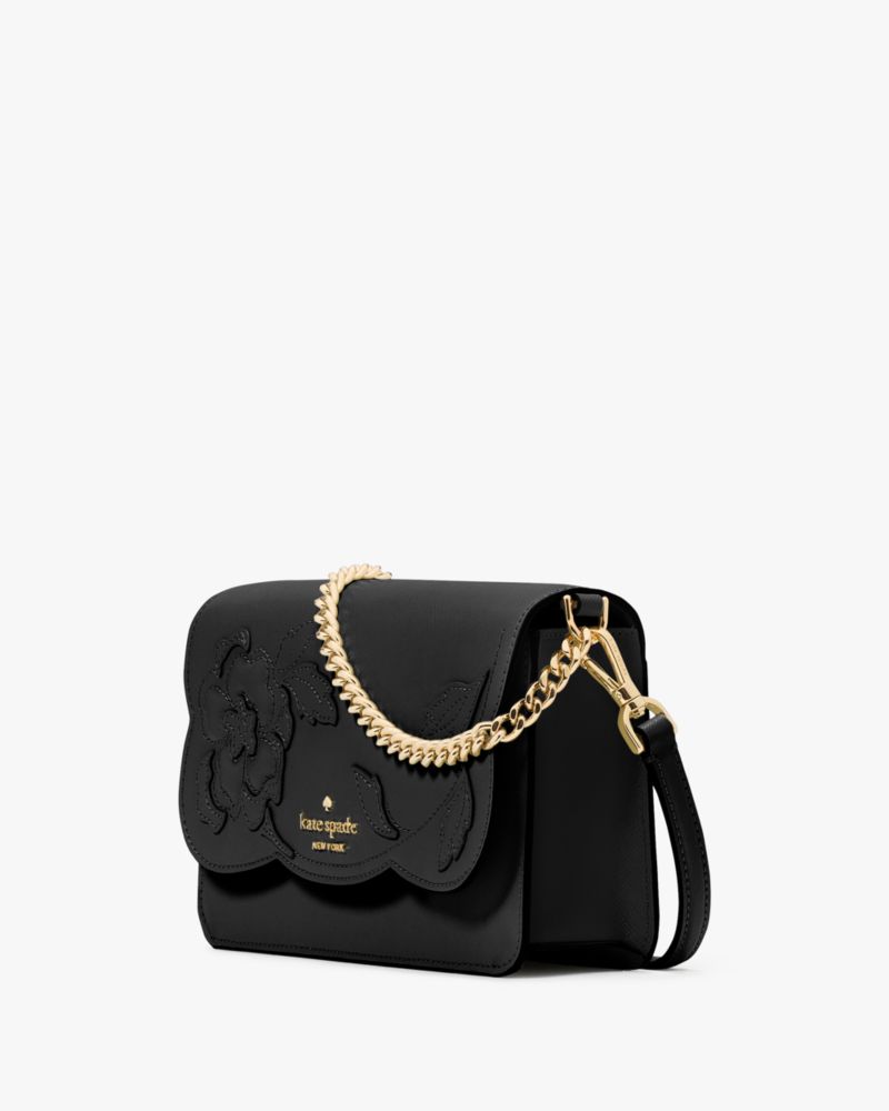 Kate Spade,Madison Floral Applique Willow Mini Crossbody,Black