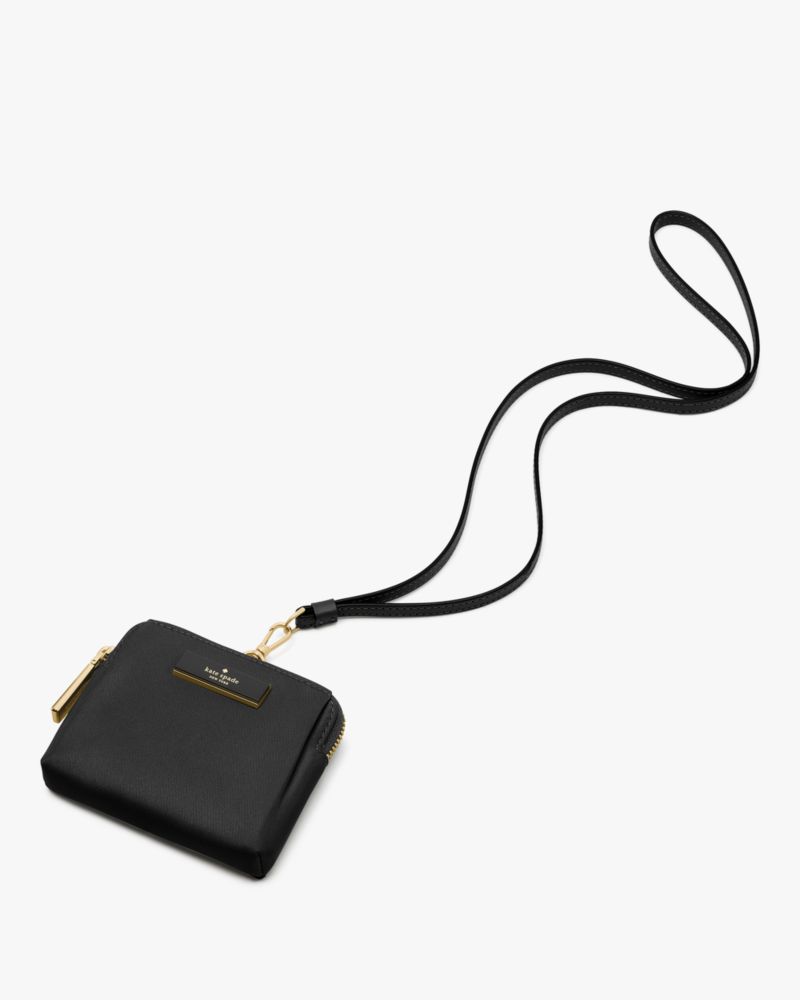 Kate Spade,カーター カード ケース ランヤード,財布小物,ブラック