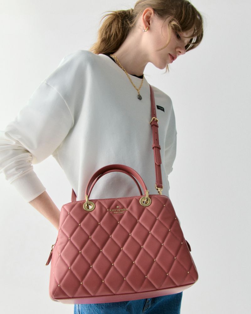 Kate Spade,Carey Quilted Medium Sullivan Satchel,