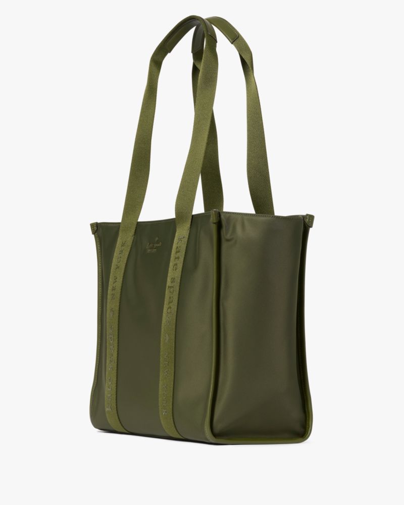 Kate Spade,Kip Nylon Large Tote,Nylon,Tote,Casual,Olive