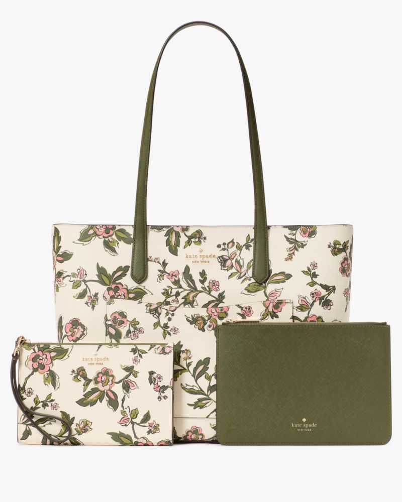 Kate Spade,Staci Floral Large Tote Set,