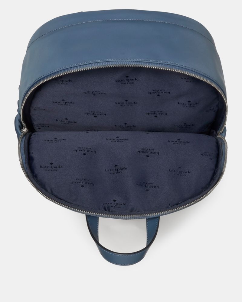 Kate Spade,Carter Nylon Large Backpack,Nylon,Backpack,Plastic,Metal Material,Logo,Metal,Pleats,Adjustable,Sustainable,Line...,