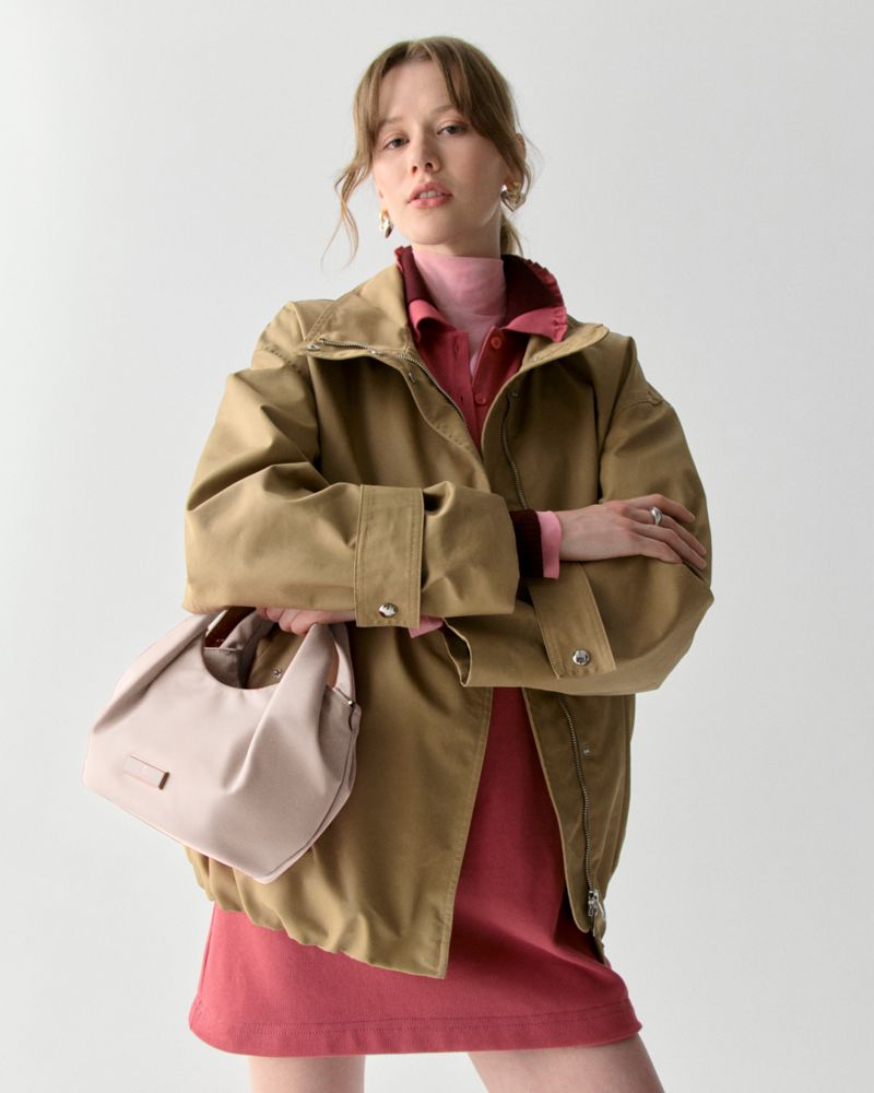 Kate Spade,カータースモール プリーテッド クロスボディ,バッグ,コジーグレー