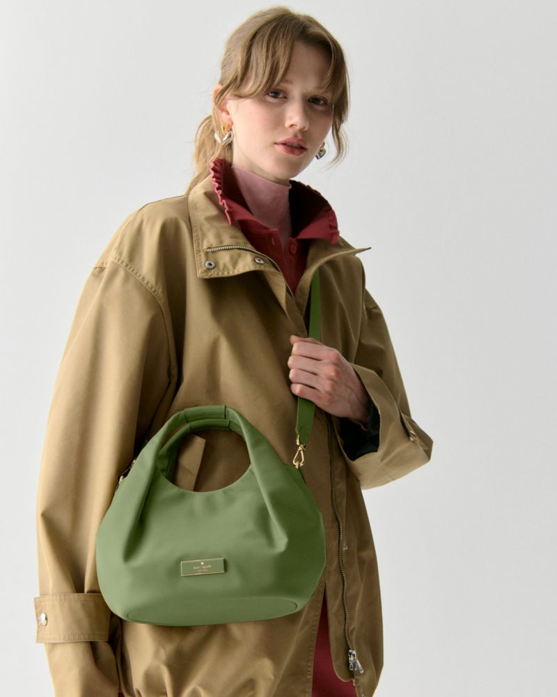Kate Spade,カータースモール プリーテッド クロスボディ,バッグ,シダースタンド