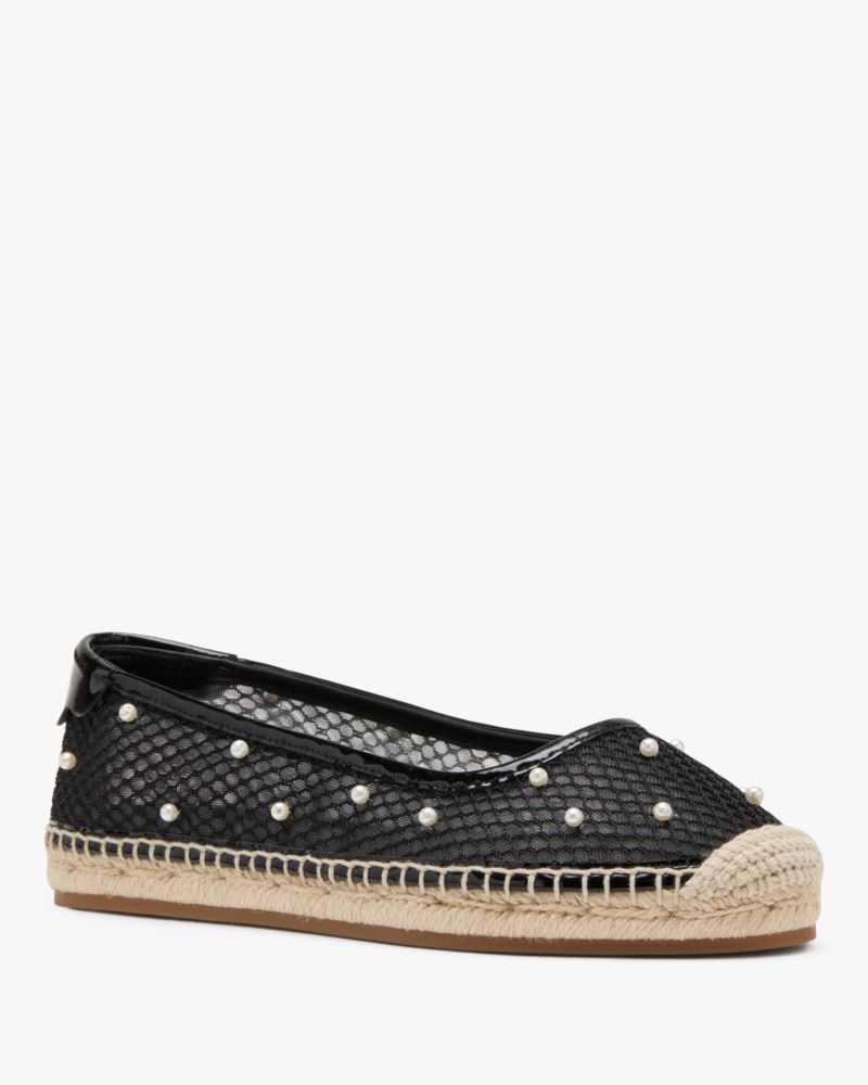Kate Spade,Pearl Fishnet Espadrille Ballet Flats,