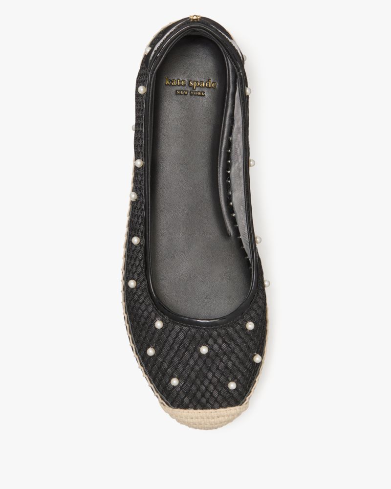 Kate Spade,Pearl Fishnet Espadrille Ballet Flats,