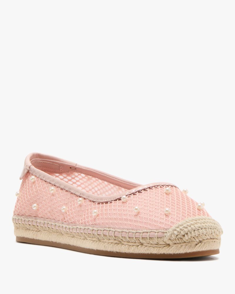 Kate Spade,Pearl Fishnet Espadrille Ballet Flats,