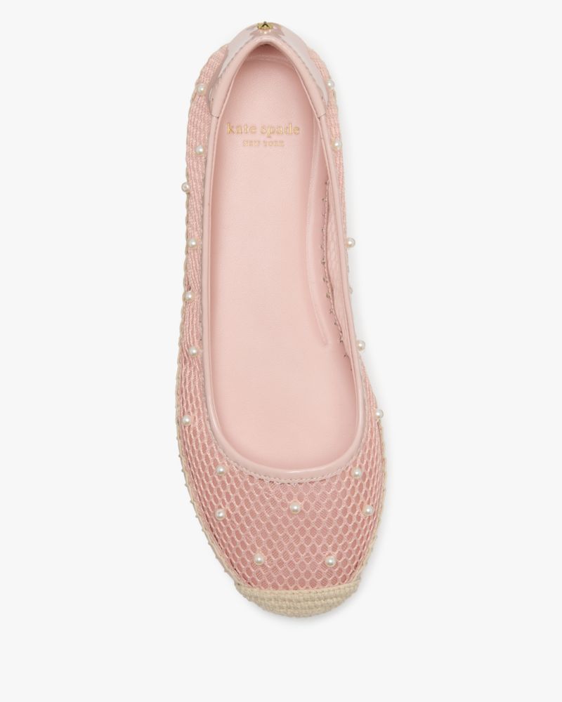 Kate Spade,Pearl Fishnet Espadrille Ballet Flats,
