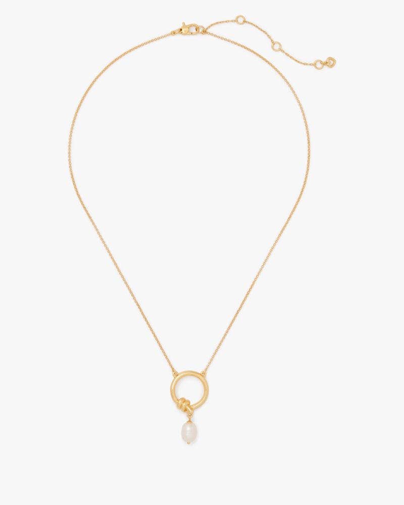 Kate Spade,Ropes & Knots Statement Pendant,White