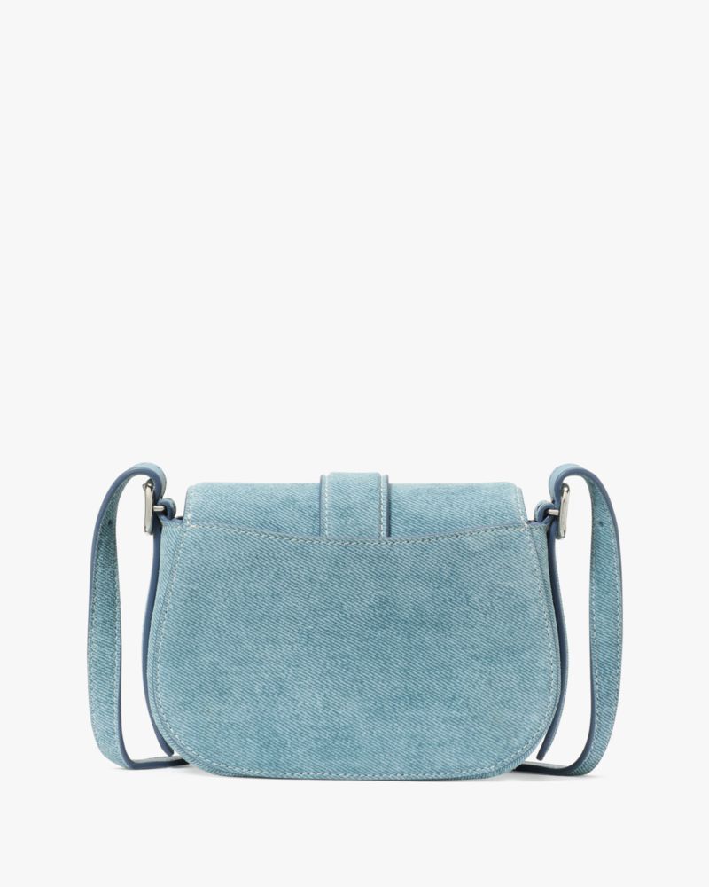 Kate Spade,ヌーヴォー デニム スエード ミニ サドル,クロスボディ / 斜めがけ,ブルーマルチ