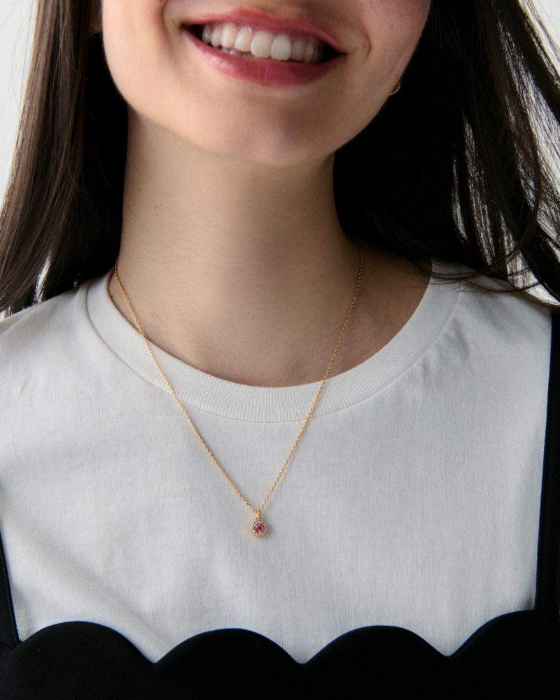 Kate Spade,You're A Gem Pave Halo Pendant,