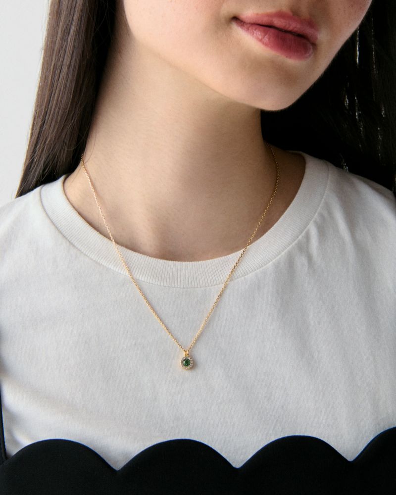 Kate Spade,You're A Gem Pave Halo Pendant,
