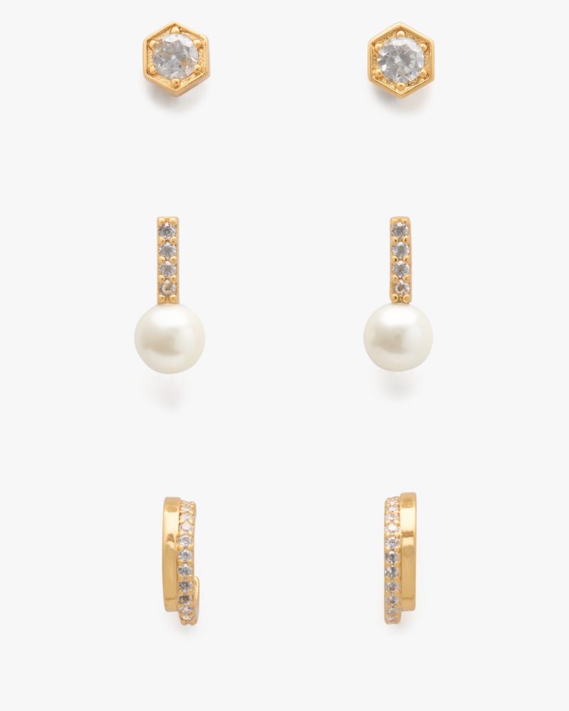 Kate Spade,Bit Of Shine Studs And Huggies Set,