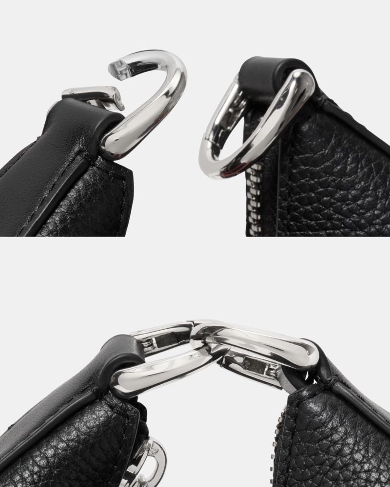 Kate Spade,Duo Crossbody Bag,Leather,Belt Bag,Crossbody,Logo,Adjustable,Removable Pouch,Gold Metal,Casual,Day Party,Black