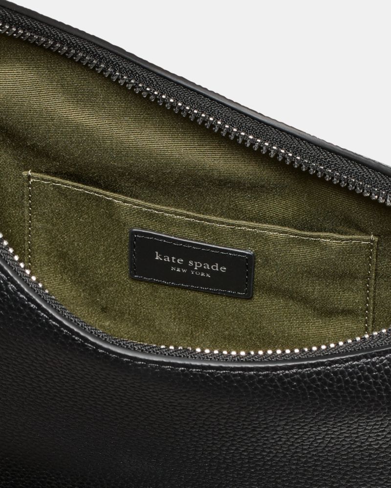 Kate Spade,Duo Crossbody Bag,Leather,Belt Bag,Crossbody,Logo,Adjustable,Removable Pouch,Gold Metal,Casual,Day Party,Black