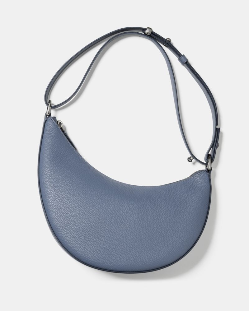 Kate Spade,Duo Crossbody Bag,Leather,Belt Bag,Crossbody,Logo,Removable Pouch,Adjustable,Gold Metal,Casual,Day Party,Blue