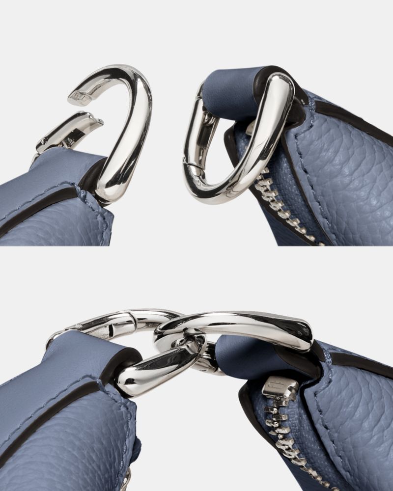 Kate Spade,Duo Crossbody Bag,Leather,Belt Bag,Crossbody,Logo,Removable Pouch,Adjustable,Gold Metal,Casual,Day Party,Blue