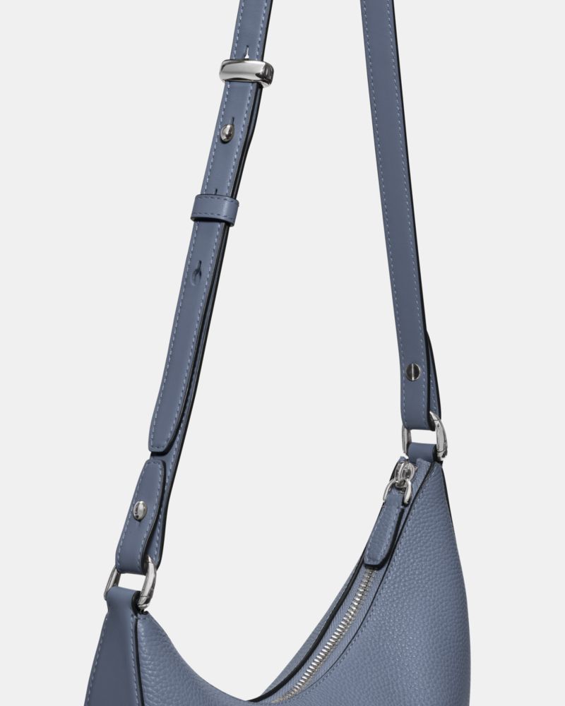 Kate Spade,Duo Crossbody Bag,Leather,Belt Bag,Crossbody,Logo,Removable Pouch,Adjustable,Gold Metal,Casual,Day Party,Blue