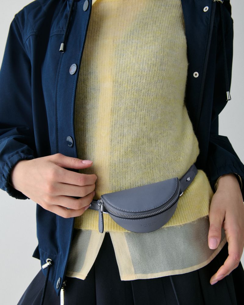 Kate Spade,Duo Crossbody Bag,Leather,Belt Bag,Crossbody,Logo,Removable Pouch,Adjustable,Gold Metal,Casual,Day Party,Blue