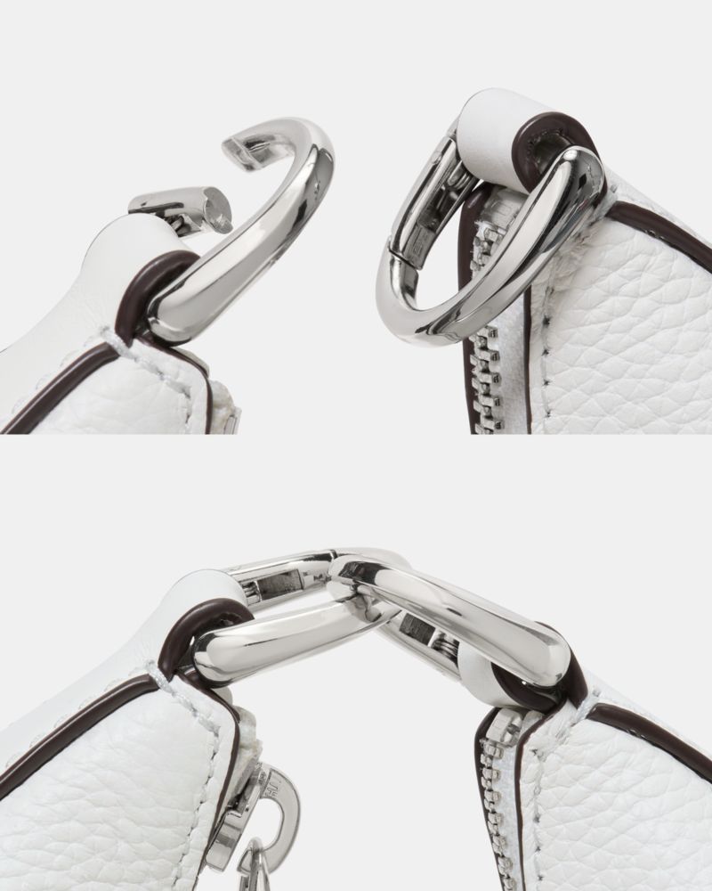 Kate Spade,Duo Crossbody Bag,Leather,Belt Bag,Crossbody,Logo,Adjustable,Removable Pouch,Gold Metal,Casual,Day Party,White